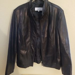 Calvin Klein women's leather jacket